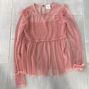 ⁉️$10 SALE⁉️Jaretchung transparent mesh blouse